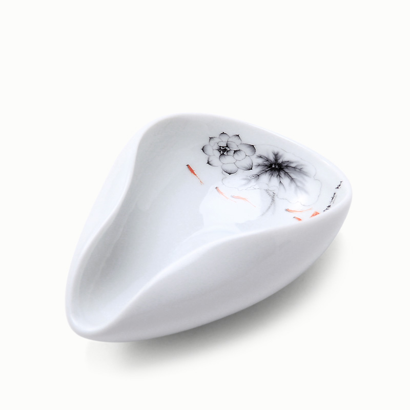 Mingyuan FengTang tea holder kung fu tea accessories tea appreciation tea tray teaspoons white porcelain ceramic points of blue and white porcelain tea tea