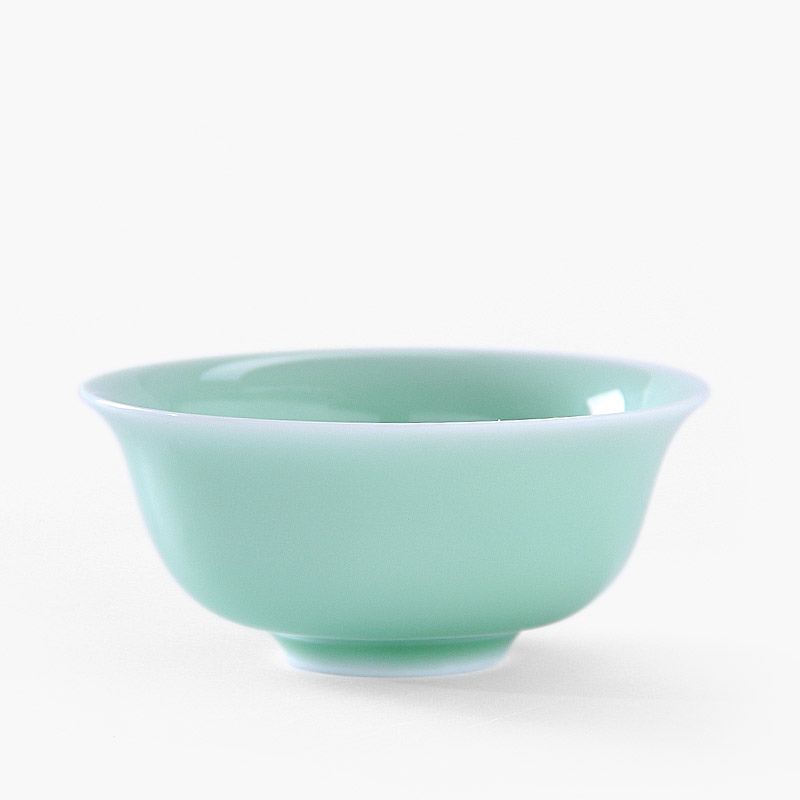 Ling Ming FengTang tureen large bowl tea cups celadon only three bowls of ceramic sample tea cup tea hand grasp pot