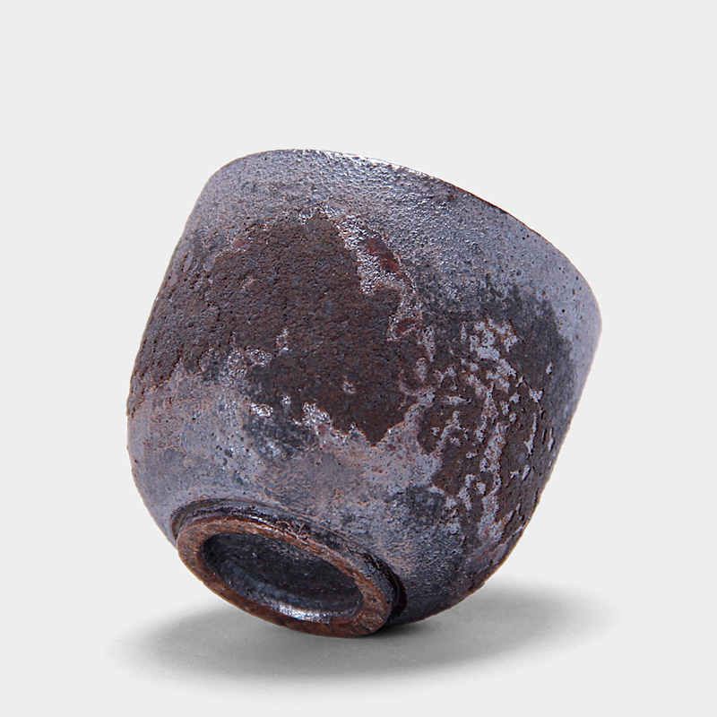 Mingyuan FengTang up the features antique rust by hand tea sample tea cup master cup imitation wood coarse pottery tea cup