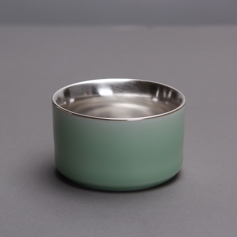 Mingyuan FengTang silver kung fu tea health cup of longquan celadon tea cup single cup silver creative cup sample tea cup host