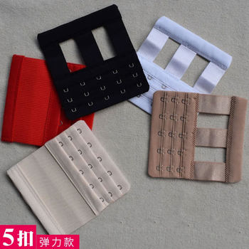 Stainless steel bra extension buckle bra back hook elastic elastic extension buckle bra back buckle 3 ແຖວ 5 buckles ຫ້າແຖວ buckle