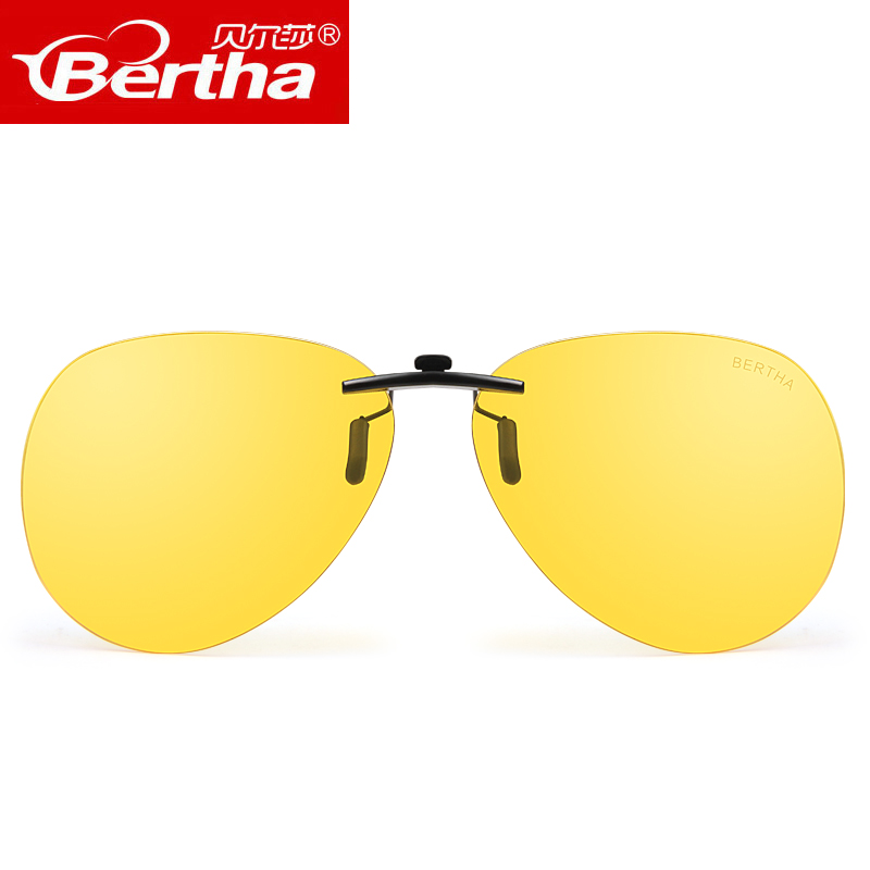 Night driving special clip-on night vision anti-high beam glare myopia polarized glasses male driver female toad glasses