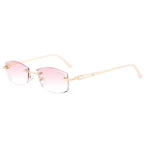 Imported reading glasses for women high-definition anti-blue light anti-radiation ultra-light frameless and edge-cut official flagship store for middle-aged and elderly people