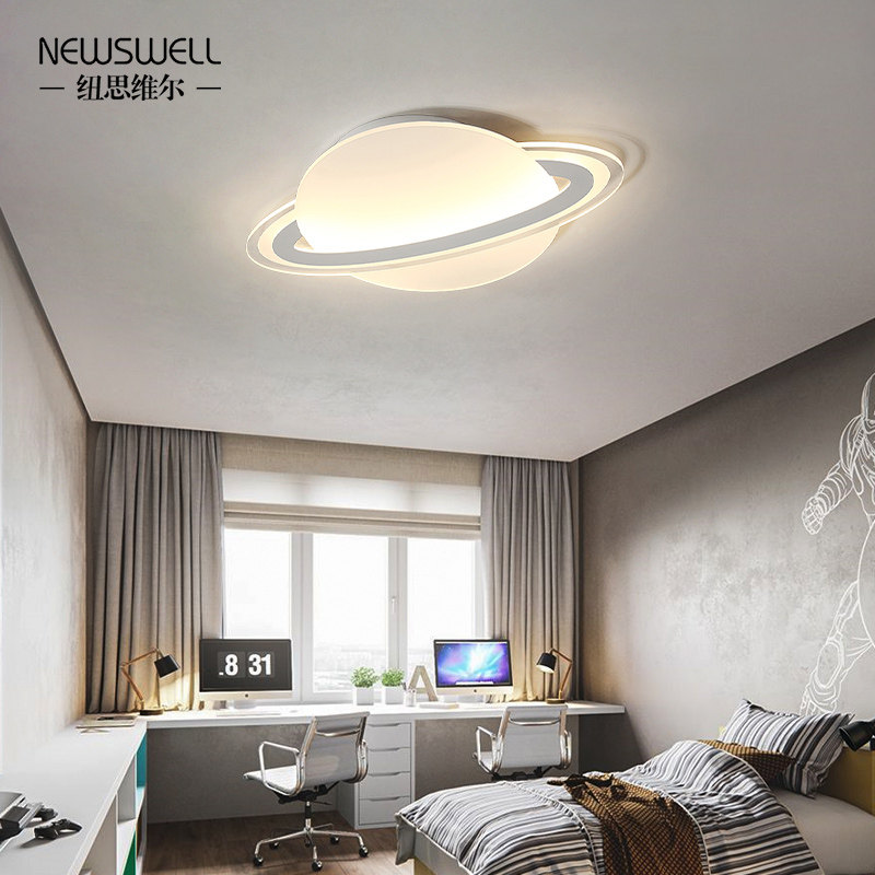 Nordic cartoon children's room lamp LED ceiling lamp Simple boy girl princess room lamp warm bedroom lamp