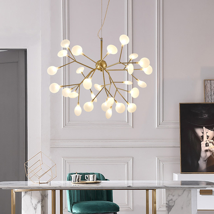 Nordic Luminaire Dining Room Lamp Brief Post Modern Living Room Light Art Lamps Art Lamps Creative Bedrooms Net Red Firefly Chandelia