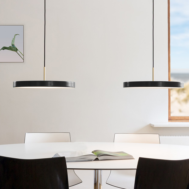 Extremely Brief Dining Room Bar Chandelier Modern Minimalist Loft Industrial Windproof Lamps Nordic Designer Creative Flying Saucer Chandelier