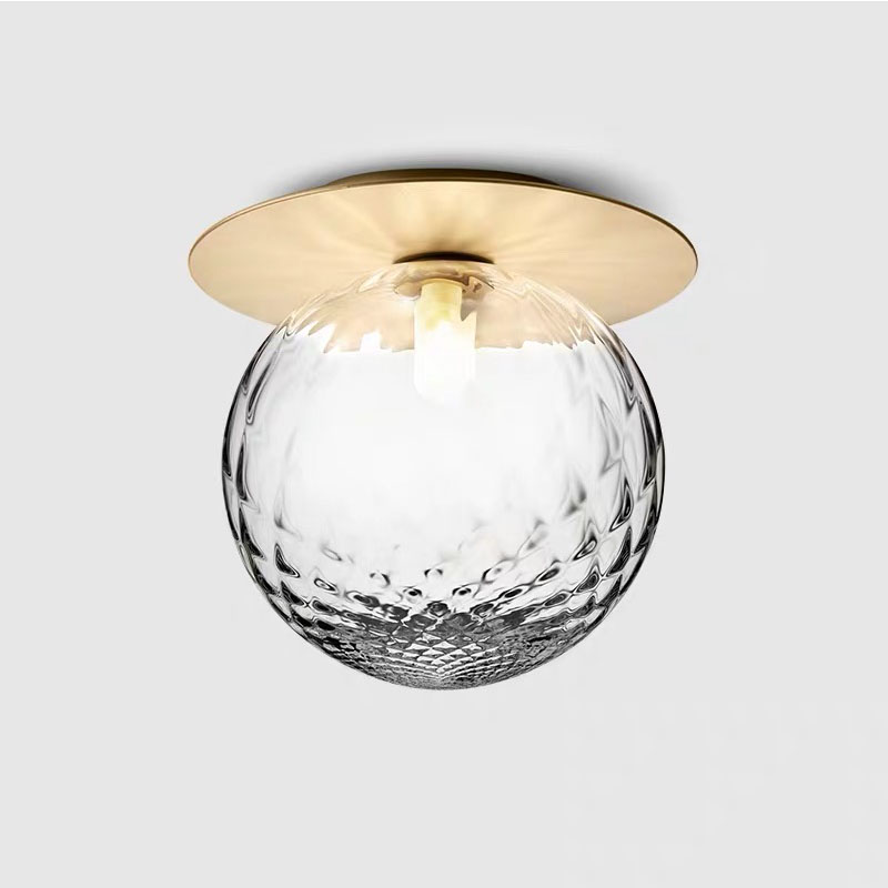 Nordic Modern Minimalist Corridor Walk Road Light Creative Personality Genguan Suction light round glass Ball door Hall Entrance Lamp