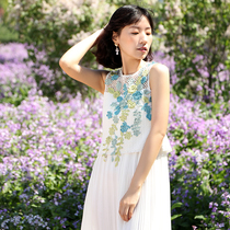 Fairy home (flower cluster) lace shirt vest skirt knitting material bag hook woven pure cotton wool summer gown