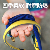 Water pipe hose pvc high pressure soft water hose water washing car rubber plastic antifreeze 4 points telescopic water pipe household