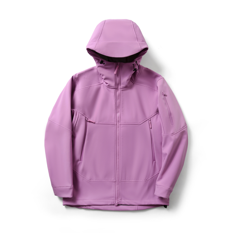 2025 Autumn/Winter New Fleece-Lined Softshell Jacket with Hood, Couple Style, Outdoor Functional Windproof and Waterproof