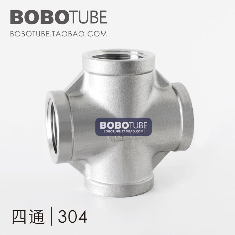 Positive 304 stainless steel four-way joint internal tooth internal thread water heating pipe fittings 346 points 1 inch 1 2 inch 1 5 inch 2