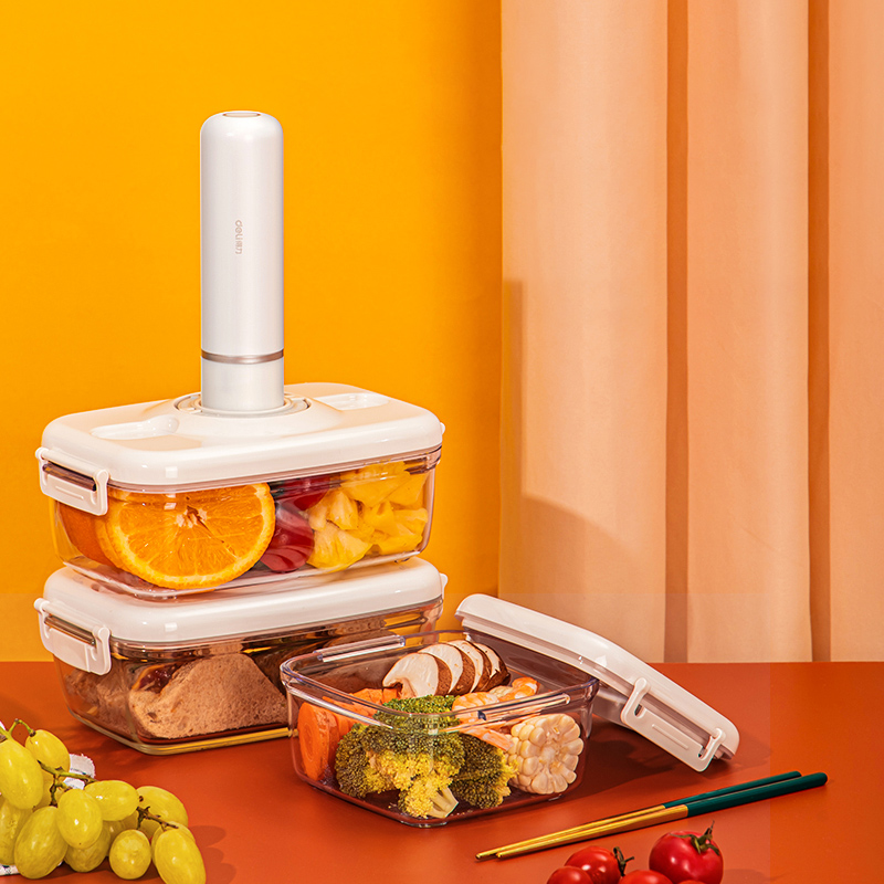 Vigorous glass vacuum fresh box microwave box fruit box handheld vacuum machine housebreakfast paperback box