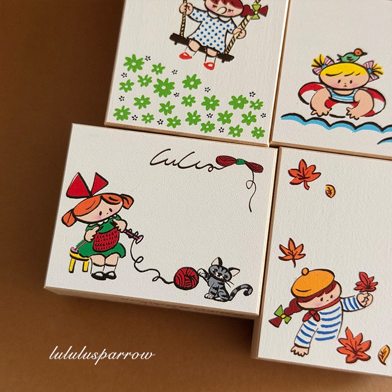 Lululusparrow Collaborates with the "Little Room Literature Research Society" to Jointly Create a Small Four-Season Themed Stamp
