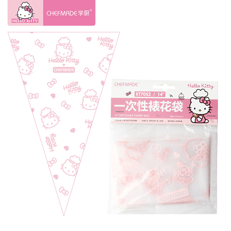 Kt7052 Decorative BagHELLOKITTY lovely disposable Pastry Bag Cookies Cake thickening  household Baking tools