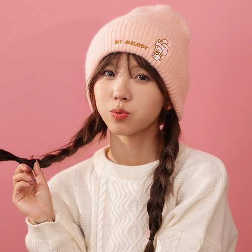 Милая ветрозащитная удерживающая тепло вязаная шапка, с вышивкой