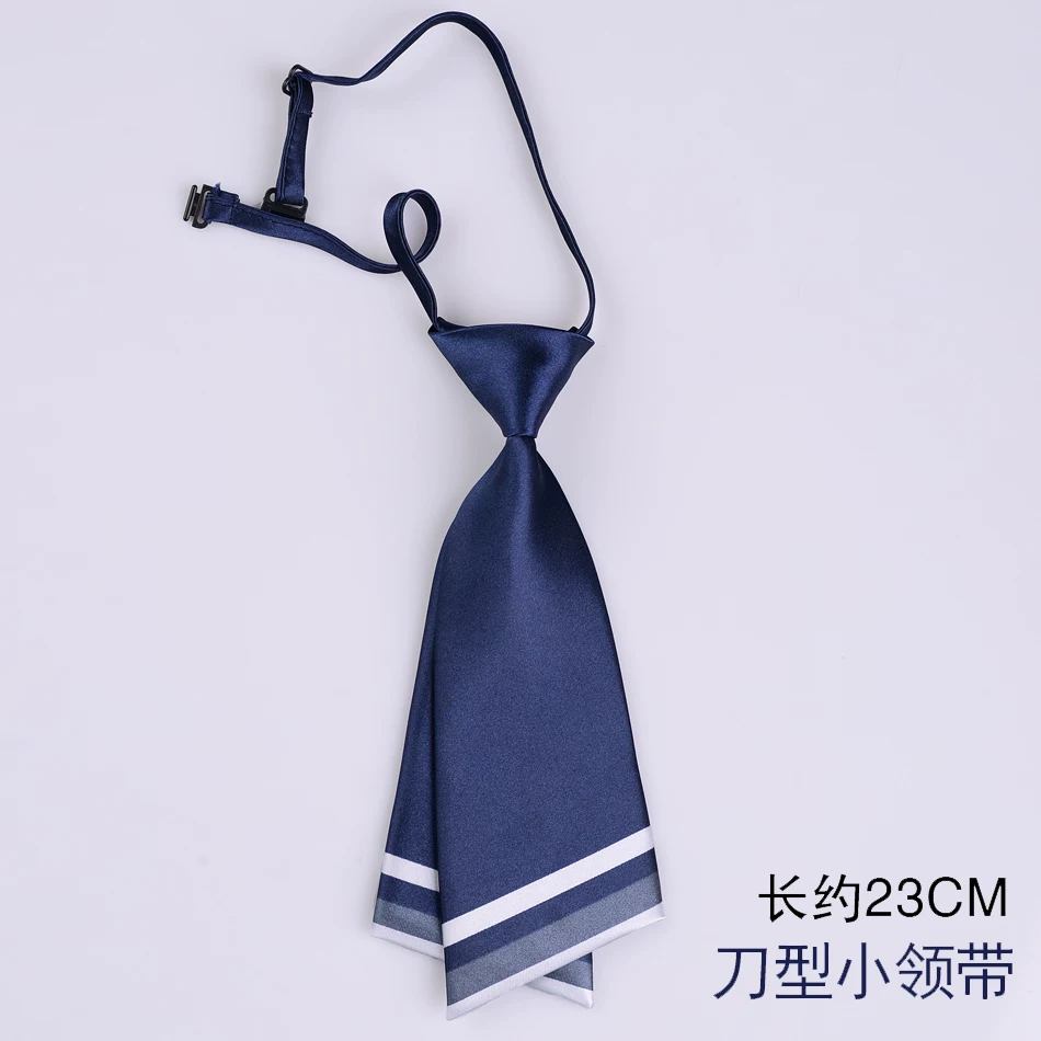 Tie Korean style, universal black, multiple lengths (47/38/30 cm) and width/zip options