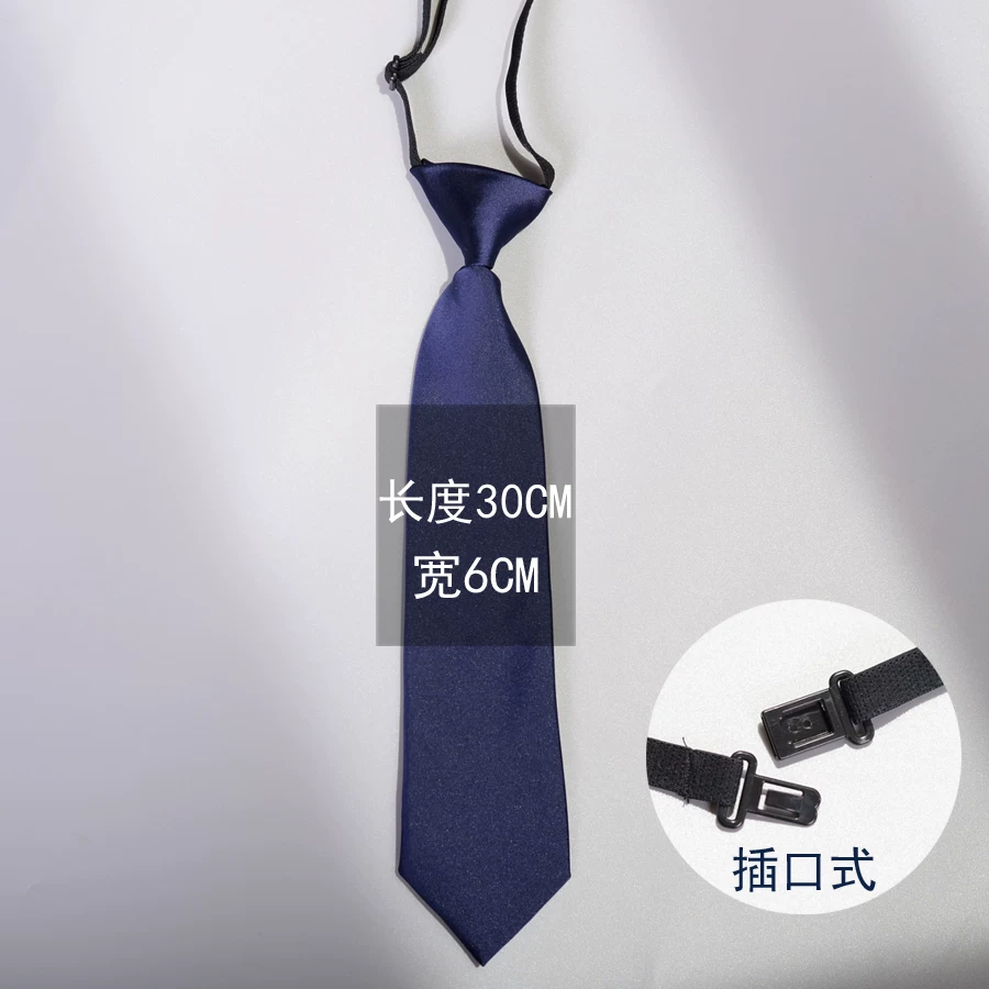 Tie Korean style, universal black, multiple lengths (47/38/30 cm) and width/zip options