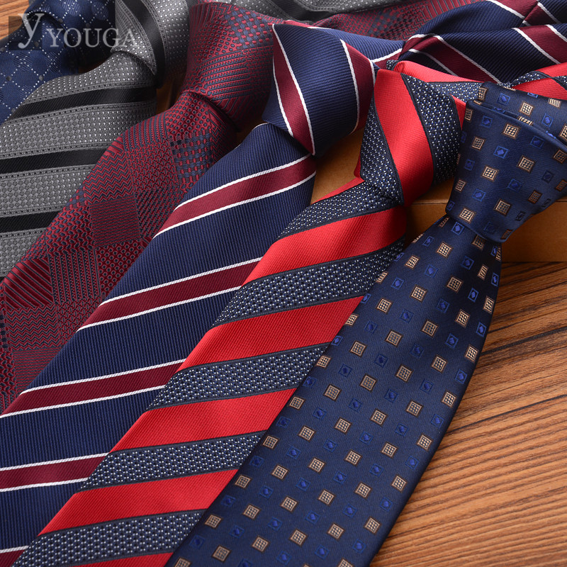 Tie male business formal career 7cm groom wedding celebration narrow black red student Korean version work work