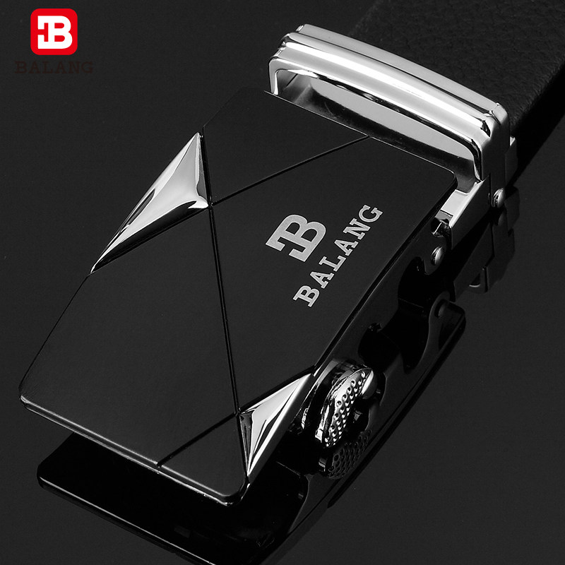 Business belt Men's automatic buckle middle-aged Youth Korean version Leisure belt Young Western pants Bull Leather Pants Belt