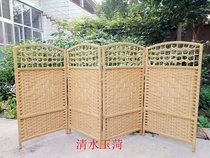 Fence straw woven rattan pet partition folding screen decorative hanging board kindergarten screen