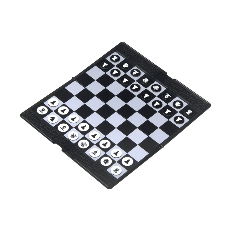 Magnetic foldable small handheld chess from soft rubber