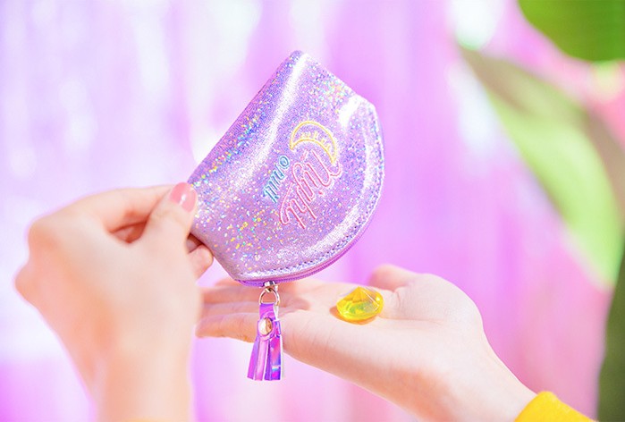 Bentoy sao mini xu ví laser sáng bóng gió cô gái túi tiền tai nghe túi lưu trữ nhỏ ví nữ mini