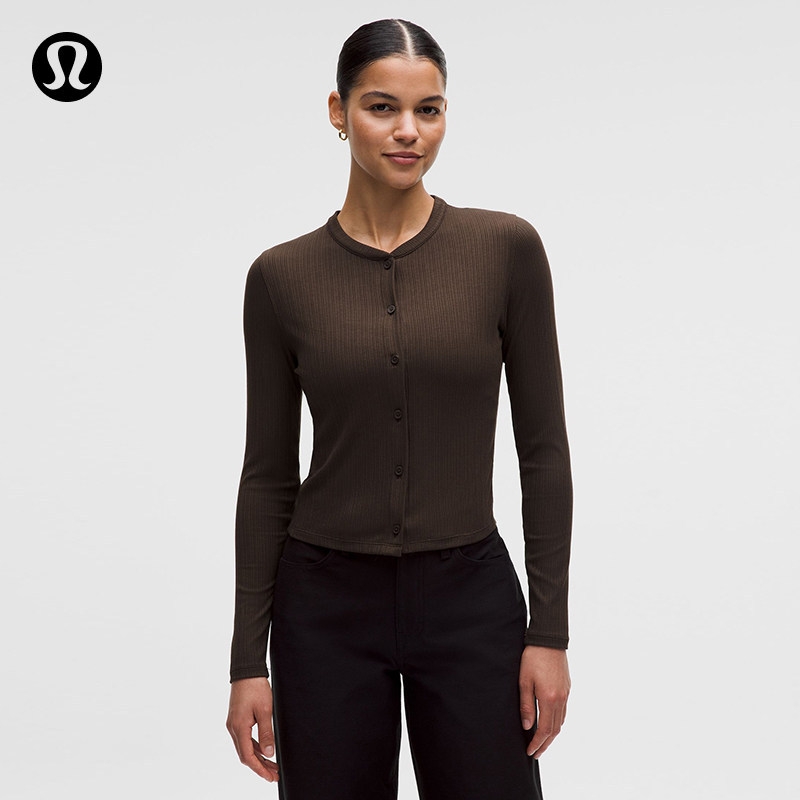 Hold Tight Women's Slim Fit Fine Rib Cardigan丨Lululemon丨Lw3Kl2S