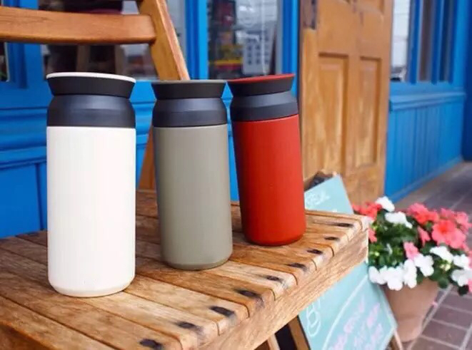 Nhật Bản Harajuku chân không bằng thép không gỉ sáng tạo nghệ thuật cầm tay đơn giản tươi nam và nữ sinh viên cốc lọc cốc bình giữ nhiệt 500ml