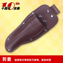 Garden fruit branch pruning scissors leather shears set blue ocean small and medium-sized gardening branch pruning scissors leather protective cover