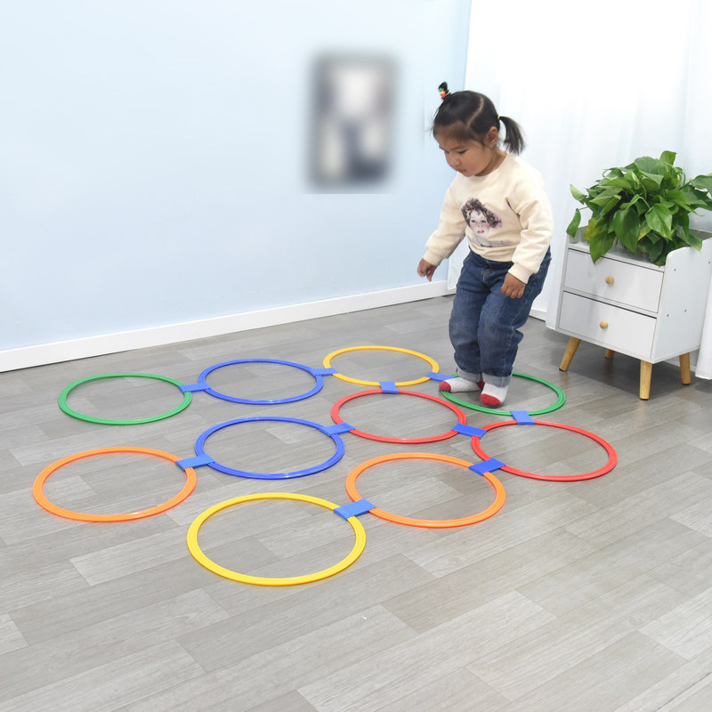 Colorful ring jump house springship round bounce ring children sensory training equipment kindergarten outdoor play tools