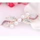 Kẹp tóc người lớn phiên bản Hàn Quốc của phụ kiện tóc pha lê màu tím clip hàng đầu rhinestone kẹp tóc bướm chéo clip đuôi ngựa clip lớn mùa xuân clip dây buộc tóc cho bé gái