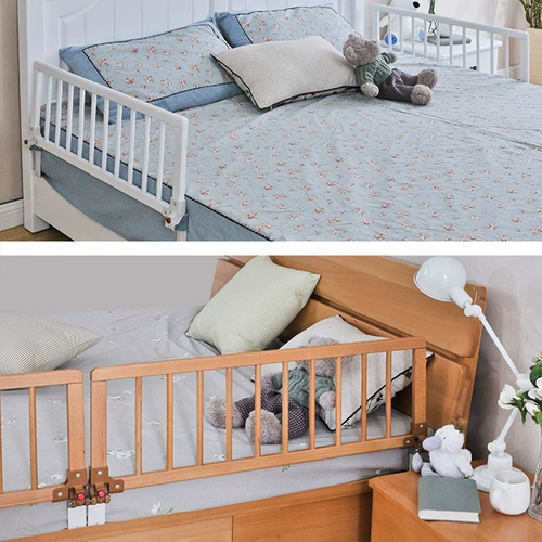 Кроватка из натурального дерева, защитное ограждение, детский безопасный шнурок-держатель, защита при падении