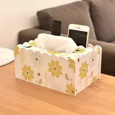 Creative multi-function desktop remote control storage tissue box Household simple Nordic ins living room coffee table toilet paper box