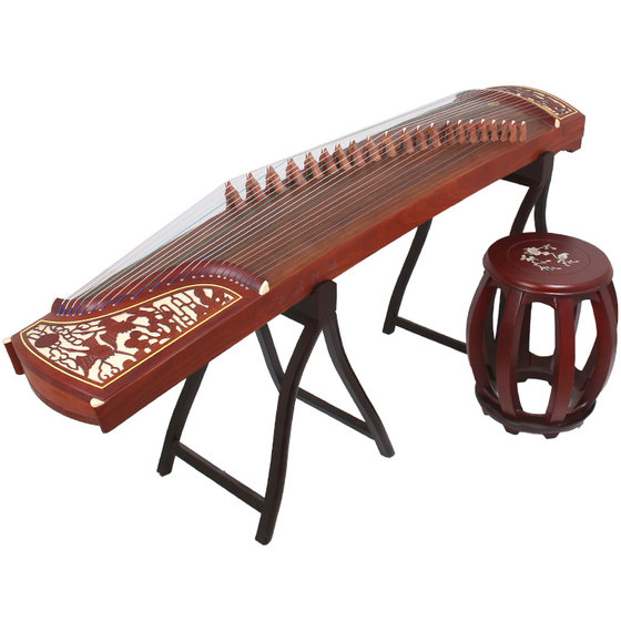 Dunhuang Guzheng 696D Shuanghe Chaoyang 백단 696M689E 휴대용 소형 하프 Zheng 초급 악기 Guzheng