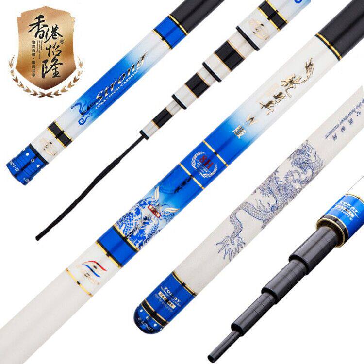 Hong Kong Yi Longong Cavalry Carbon Super Light Ultra Hard 19 Tune Black Pit 6H8H Table Fishing Rod Fishing Rod Fishing Rod Fishing Rod Fishing Rod Fishing Rod Fishing Rod