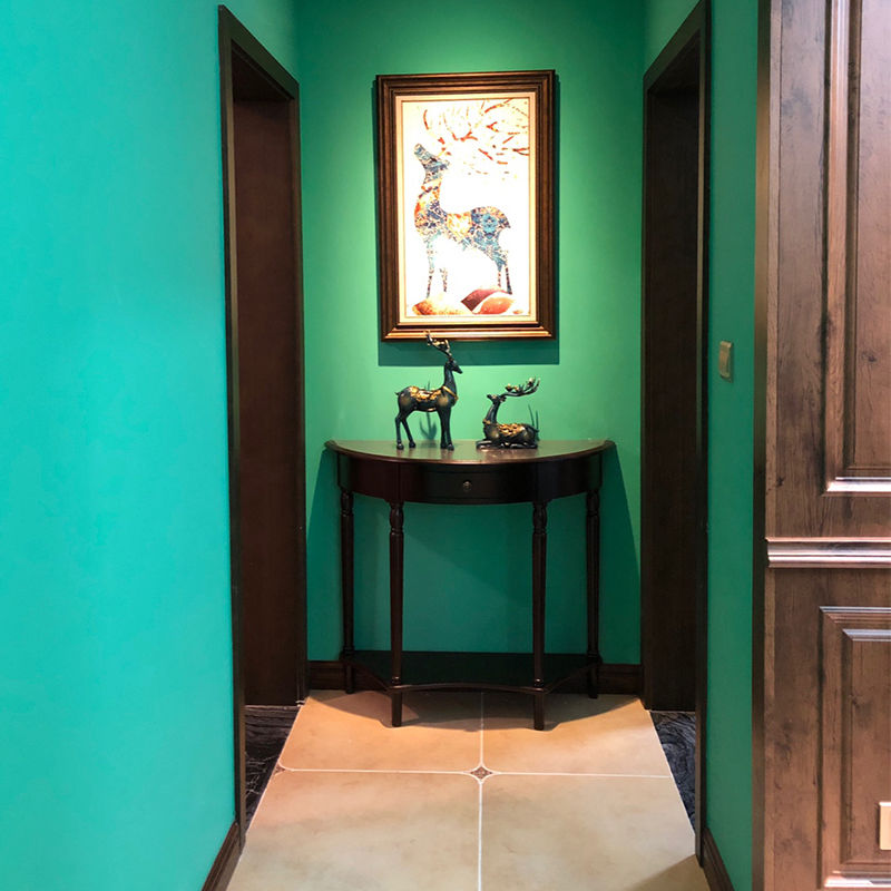 American Xuanguan cabinet solid wood semi-circle Xuanguan table leaning against wall corridor aisle partition decorated in door-to-door entry into the house