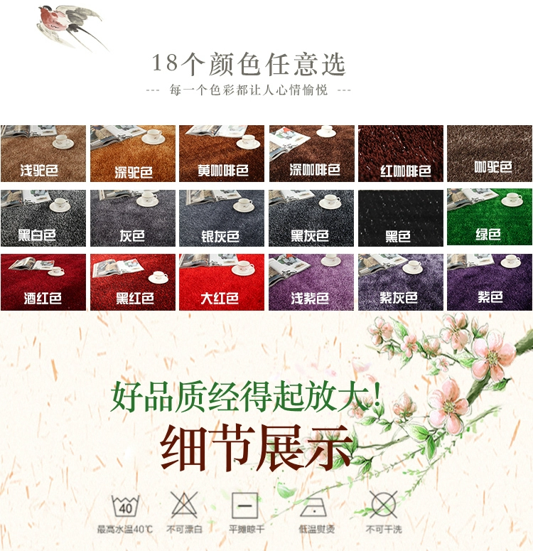 Hành lang cửa hàng gạch thảm cộng với lụa sáng thảm thêu trang trí gạch nền chăn thảm tóc dài Liangsi - Thảm thảm nằm cho bé