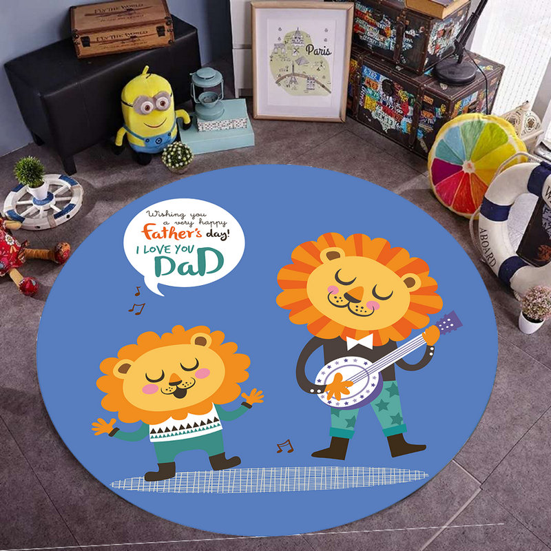 Phim hoạt hình trẻ em thảm tròn phòng khách phòng ngủ nhà nghiên cứu đầu giường mat máy tính ghế pad lều pad giỏ treo - Thảm thảm lót sàn nhà