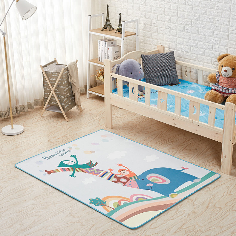 Phòng ngủ trẻ em đầy thảm dễ thương đầu giường Phòng công chúa bé bò mat hình chữ nhật phòng khách có thể được tùy chỉnh - Thảm thảm trải phòng ngủ