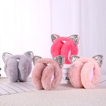 Womens plush earmuffs sequin earmuds kitten earmuffs antifreeze earmuffs mens antifreeze warm earmuffs