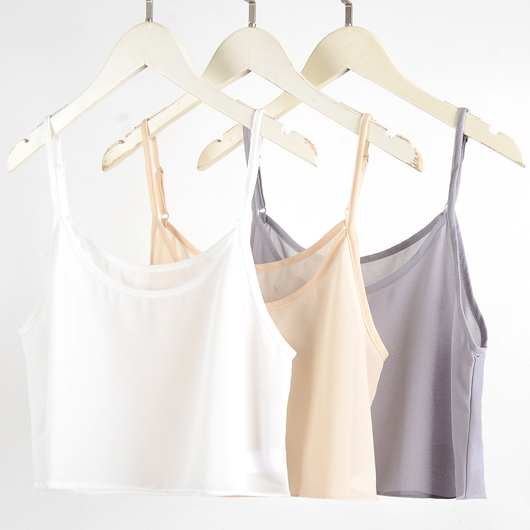 Summer New Style Pearl Chiffon Half-Tube Top Camisole for Women, Breathable, Anti-Static, Thin Base Layer Shirt