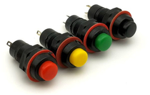 PUSH BUTTON SWITCH DS-213 DS-211 CIRCULAR self-locking non-locking red yellow blue green white black mounting hole 10MM