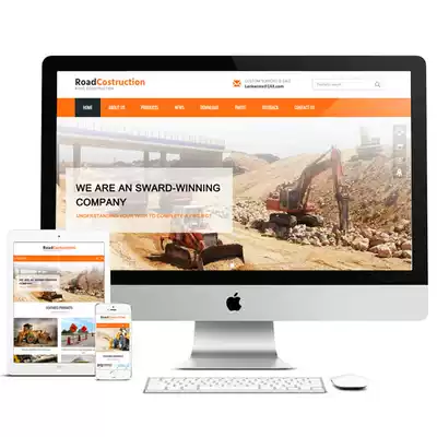 Lanke English responsive template h5 responsive php7 pseudo-static foreign trade company website source code Orange