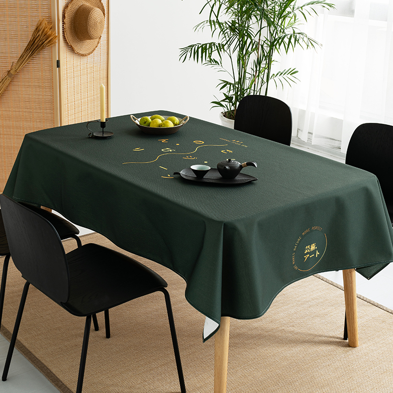 japanese-style tablecloth and wind, waterproof and oil-proof cotton and linen customization, tea table tablecloth, zen tablecloth, chinese style tea tablecloth