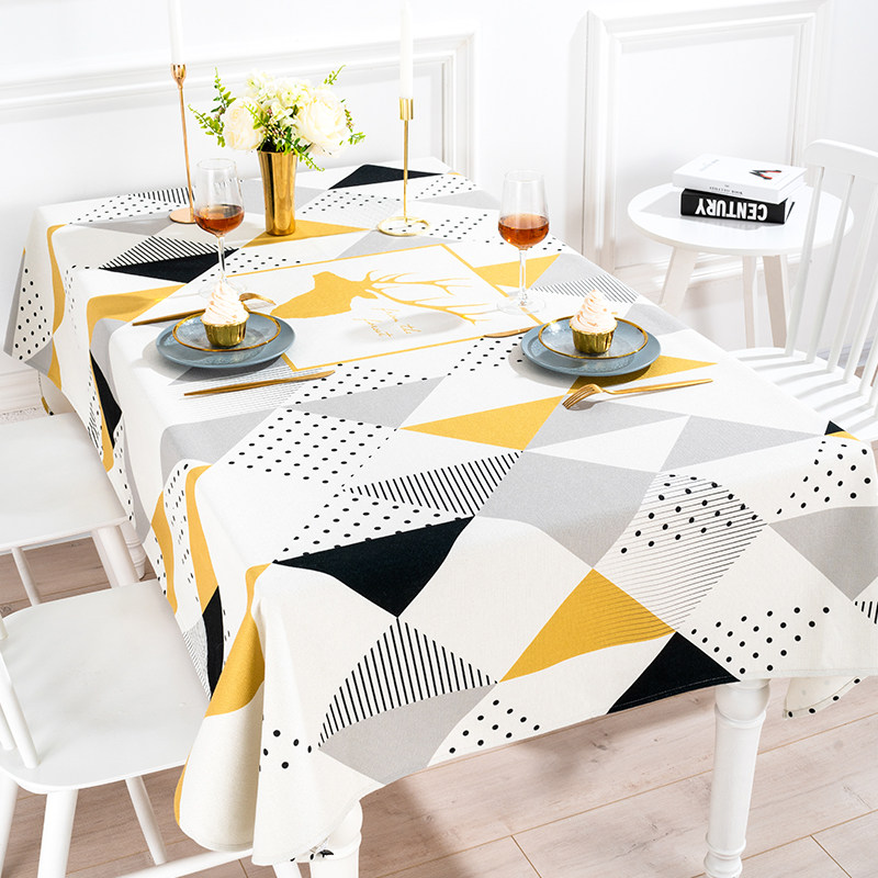 Nordic ins minimalist table cloth art round table cloth rectangular tea table cloth living-room dining room multipurpose cotton linen towels