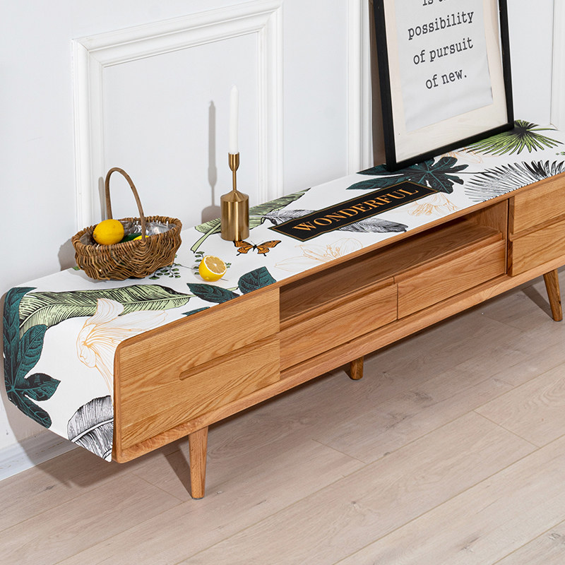 American cotton hemp cloth art table Table flag Nordic table cloth tea table cloth TV cabinet cushion table cloth waterproof and grease free