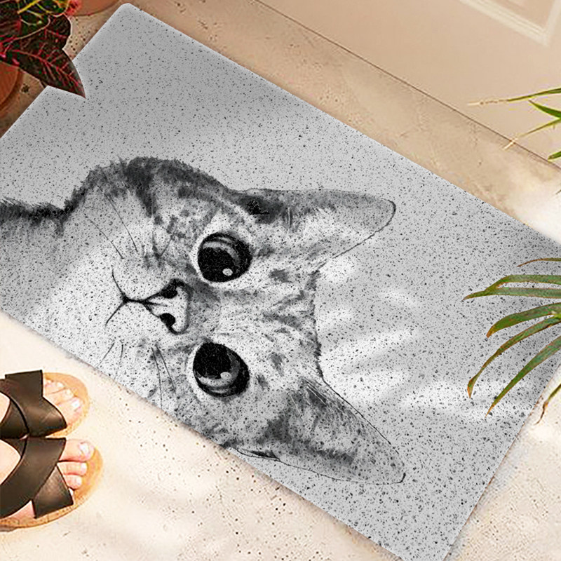 Cartoon cat floor mat door mat living room floor mat household carpet entry hall floor mat kitchen non-slip foot mat