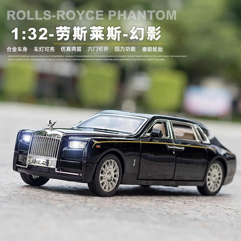 Rolls-Royce Phantom Simulation Alloy Toy Car Model with 6 Openable Doors, Pull-Back Luxury Sedan, Collectible Gift Display Piece Rolls-Royce Phantom Simulation Alloy Toy Car Model with 6 Openable Doors, Pull-Back Luxury Sedan, Collectible Gift Display Piece