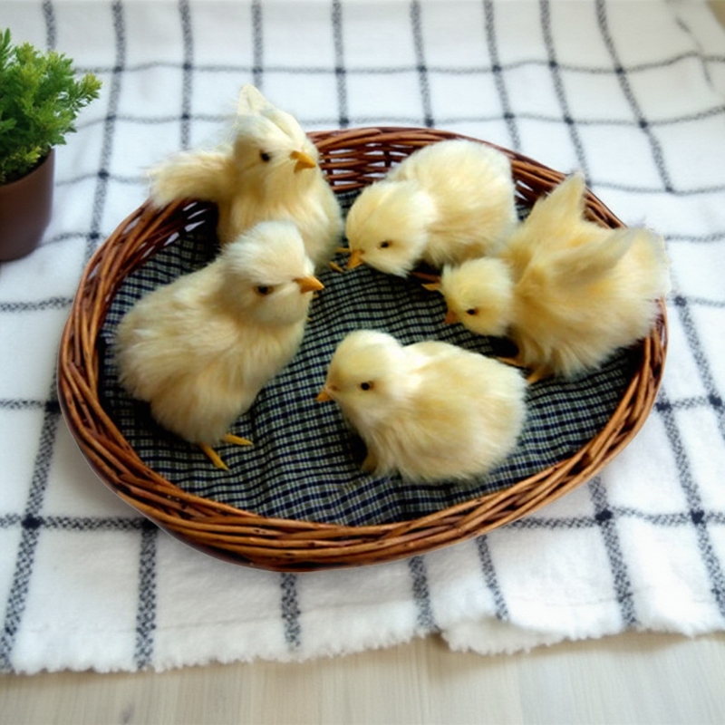 Simulated Chirping Chick Doll, Cute Little Yellow Chicken, Creative Gift, Children's Toy Model Chicken