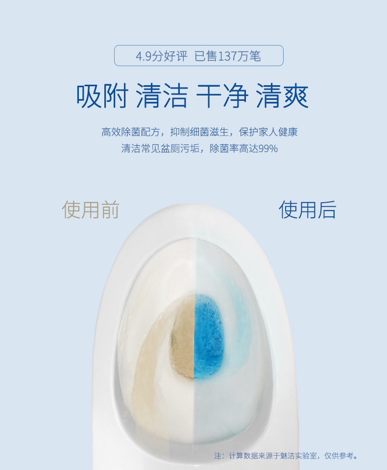 魅洁 蓝泡泡洁厕灵 限时20粒 图5